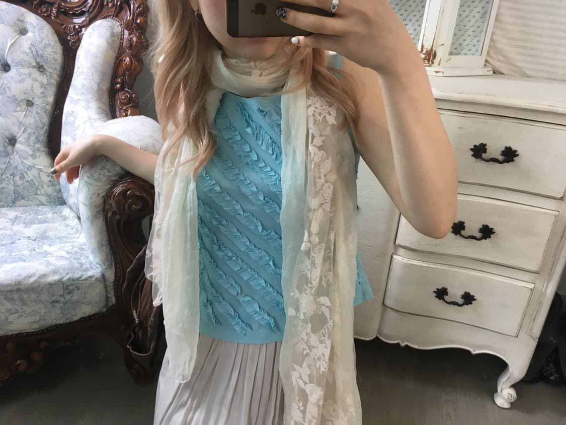 빈티지 민트 프릴 나시 상품이미지6