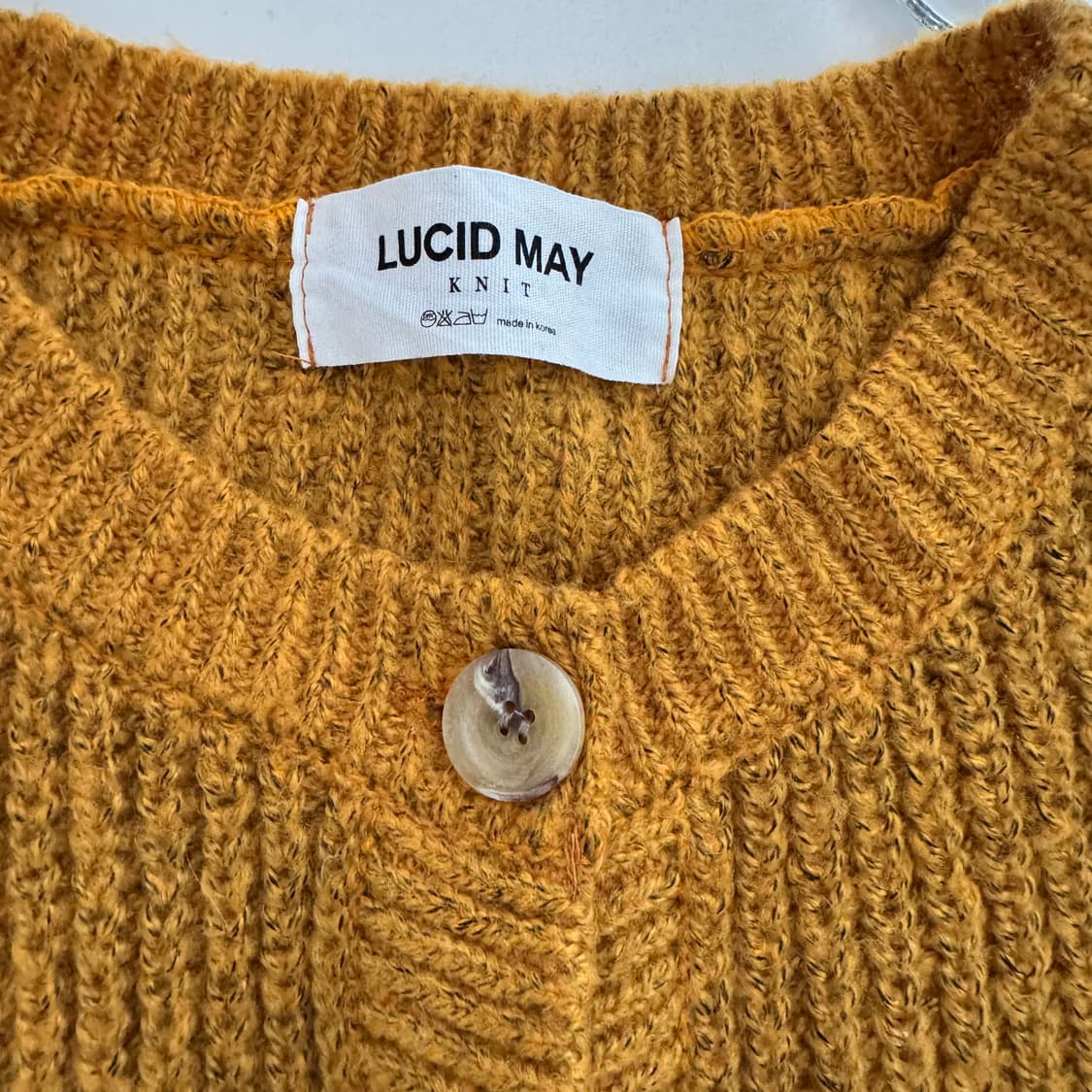 멜란지 머스타드 낙낙핏 니트가디건 상품이미지6