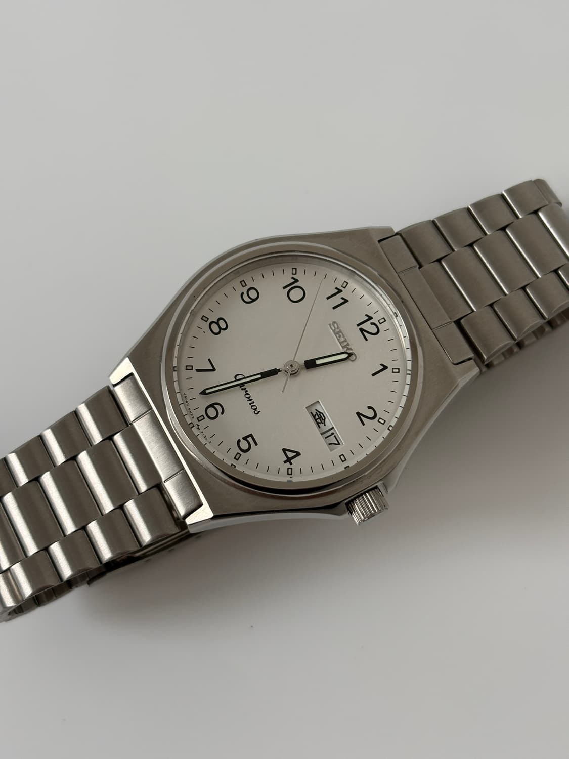 1980s Chronos Arabic Index Silver Quartz 상품이미지4