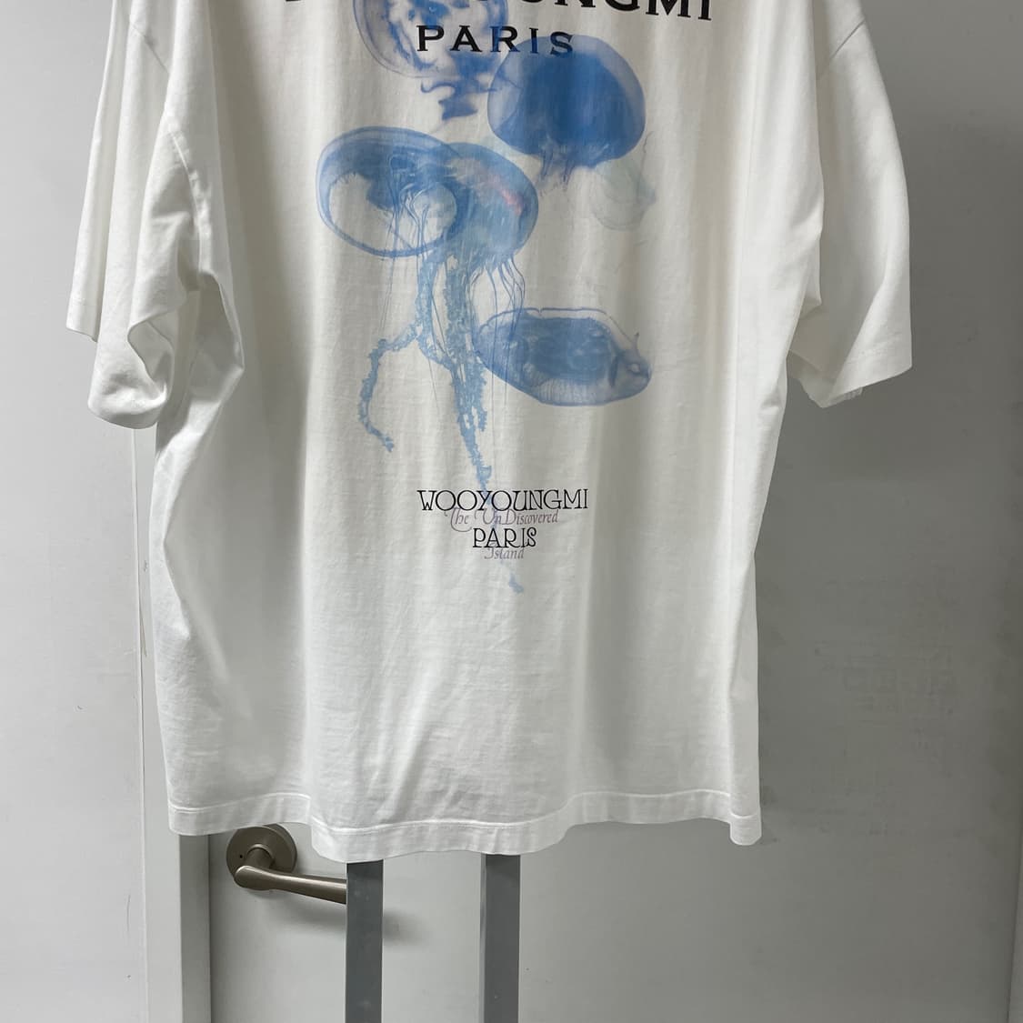 우영미 백로고 반팔 티셔츠 화이트 50 상품이미지3