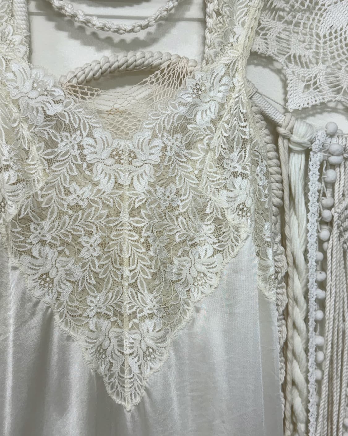 White Ivory Flower Lace Slip 상품이미지4