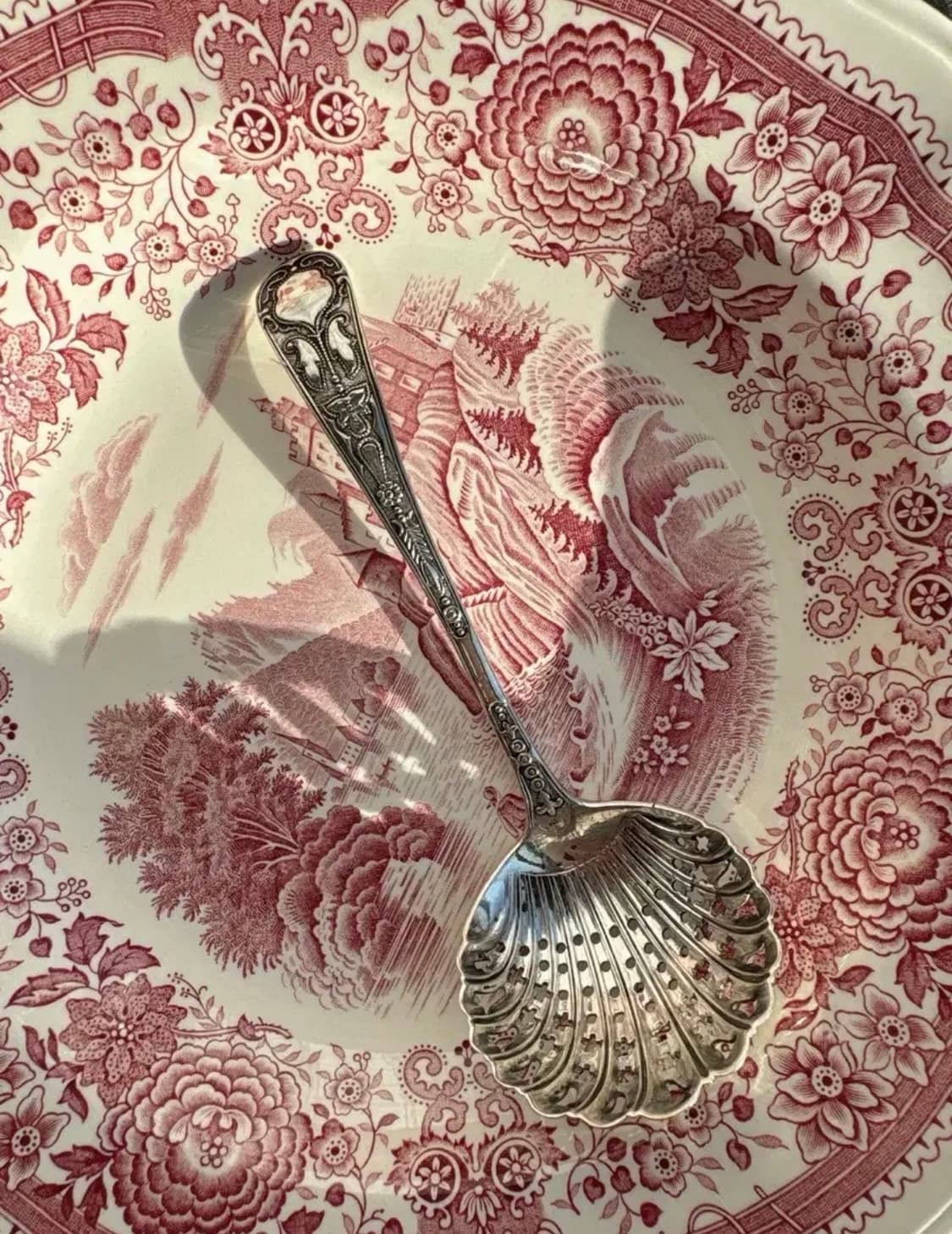 영국 앤틱 실버플레이트 슈가시프터 티스트레이너 스푼 상품이미지5