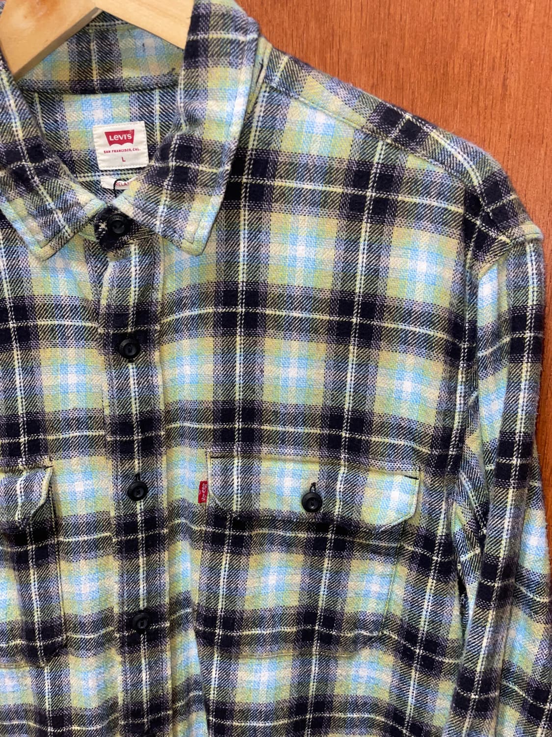 (L) Levi's 리바이스 플란넬 체크 셔츠 상품이미지5
