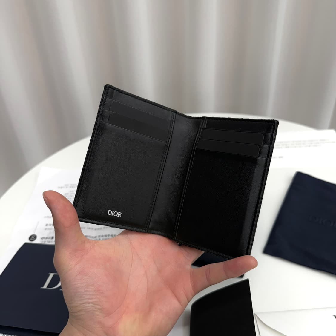 [25년/ 풀박스] 디올 오블리크 오거나이저 지갑 블랙 상품이미지4