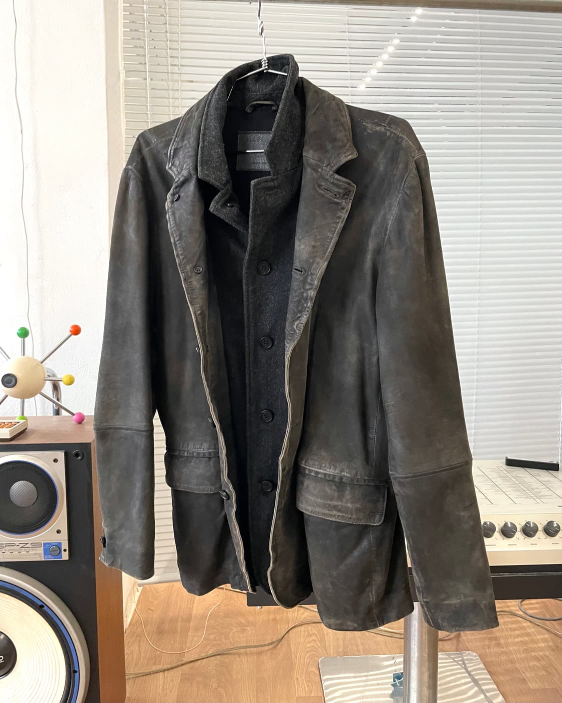[L] AllSaints 올세인츠 도킹 레더 테일러드 자켓 상품이미지1