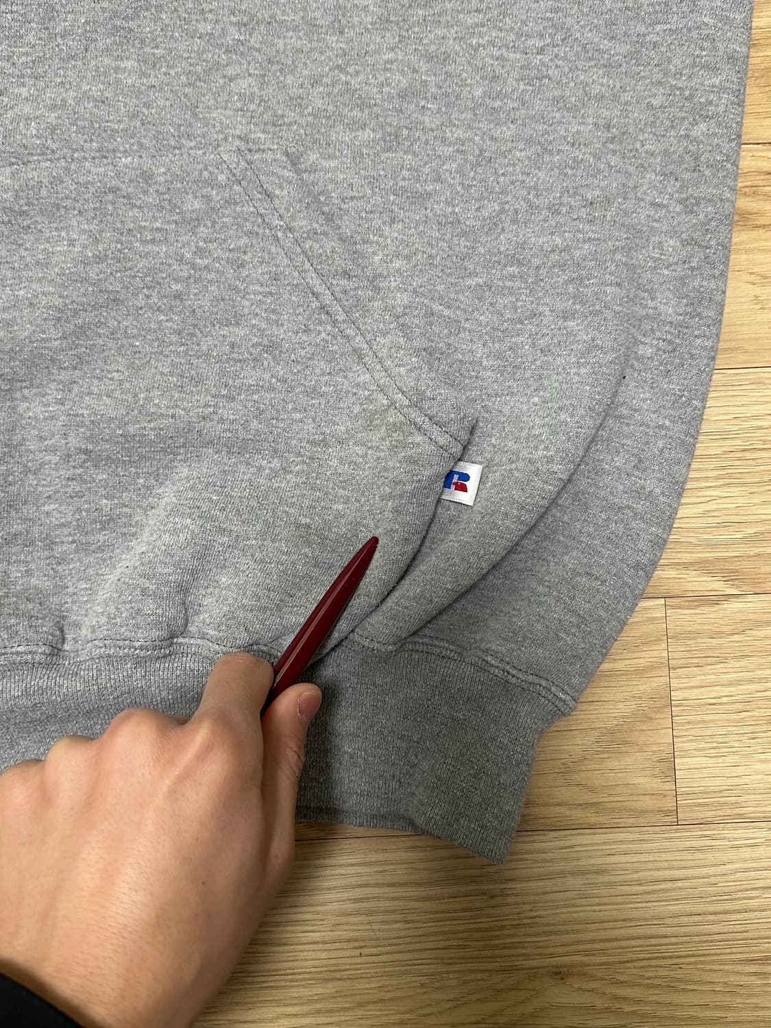 90s 빈티지 러셀 후드 그레이 M 상품이미지7