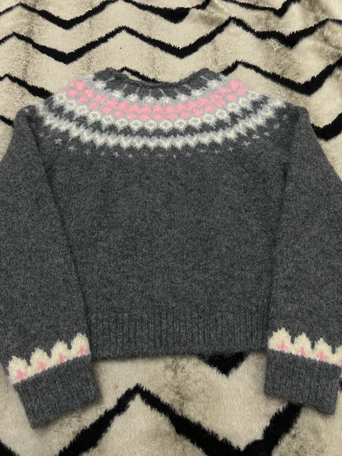 [Free]반원 아틀리에 노르딕 헤비울 니트/그레이 상품이미지4