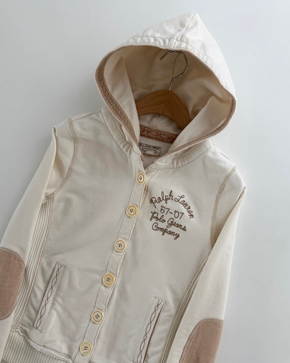 Polo Jeans 폴로 진스 아이보리 후드 버튼 가디건 상품이미지5