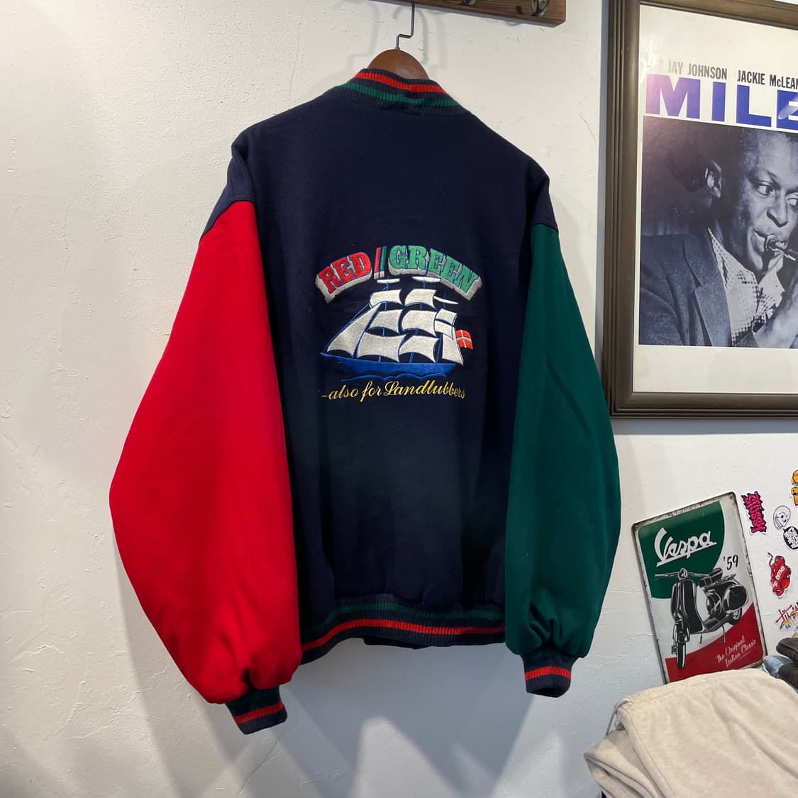빈티지 멀티컬러 울 바시티자켓 2XL 상품이미지3