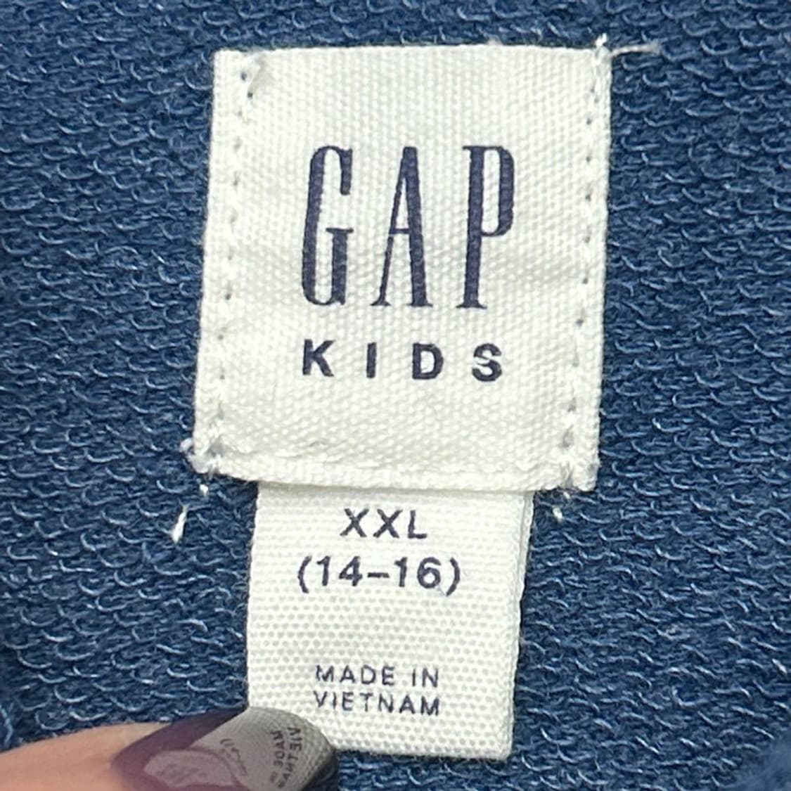 GAP 키즈 블루 플라워 로고 후드집업 XXL 상품이미지4
