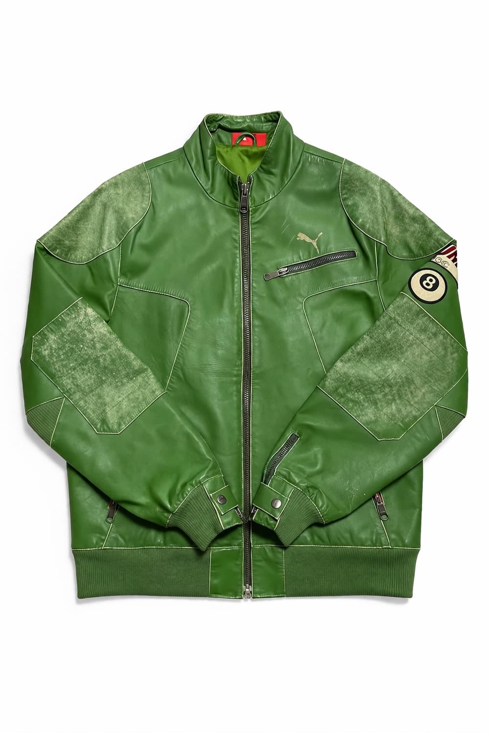 00s 독일 빈티지 y2k 푸마 500cc 8볼 레이싱 리얼 레더 자켓 상품이미지1
