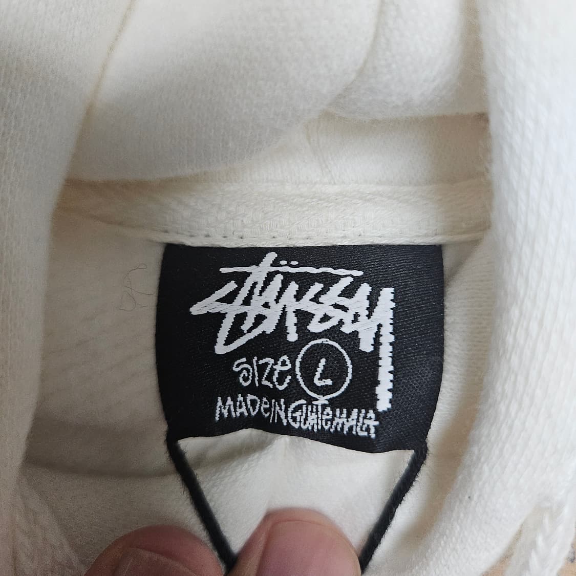 스투시 베이직 아플리케 후드 애쉬헤더 L (정품, 미사용 새상품) 상품이미지5