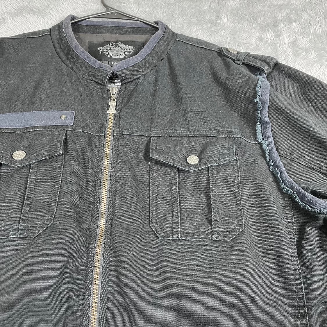 할리데이비슨 캔버스 밀리터리 스타일 라이딩 자켓 상품이미지3