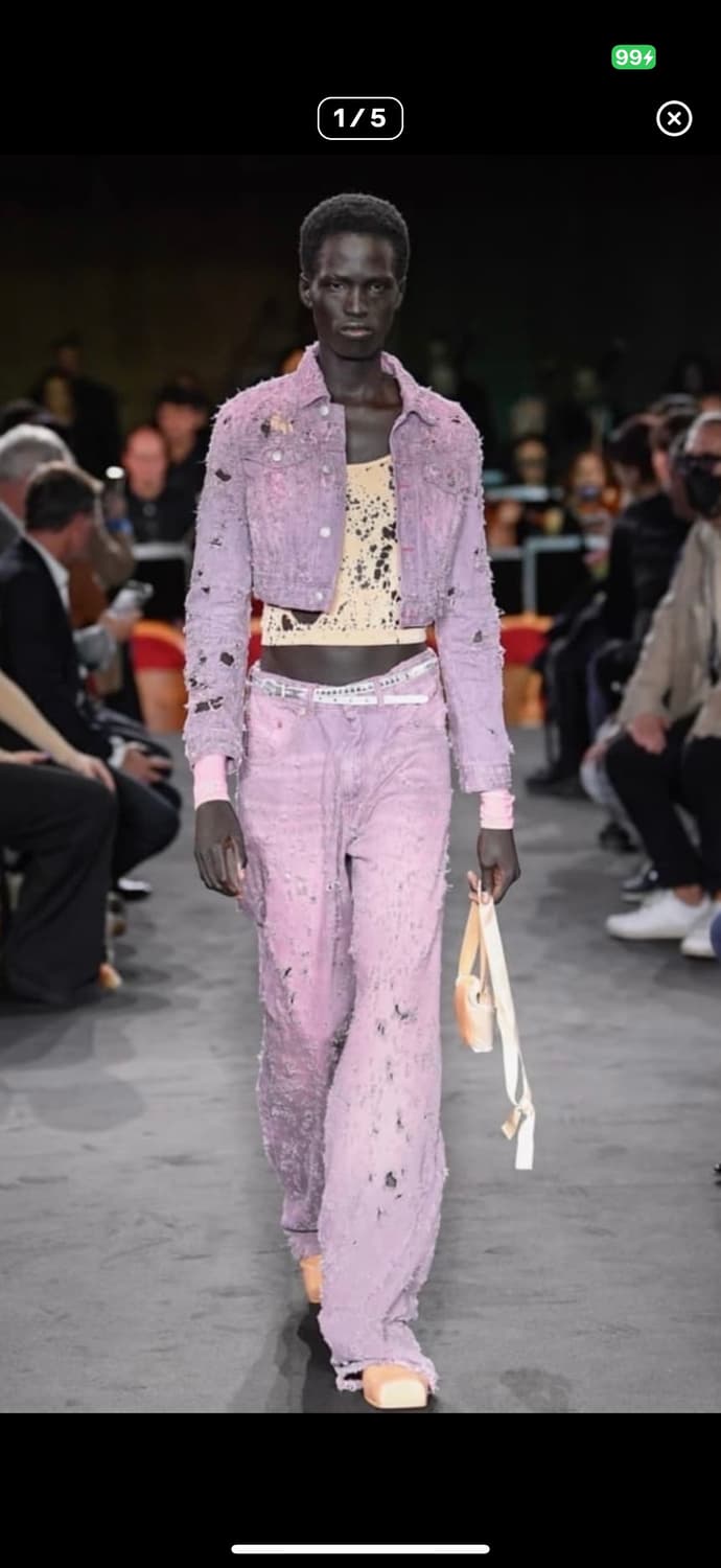 (구매) 마르지엘라 디스트로이드 데님 퍼플 상품이미지1