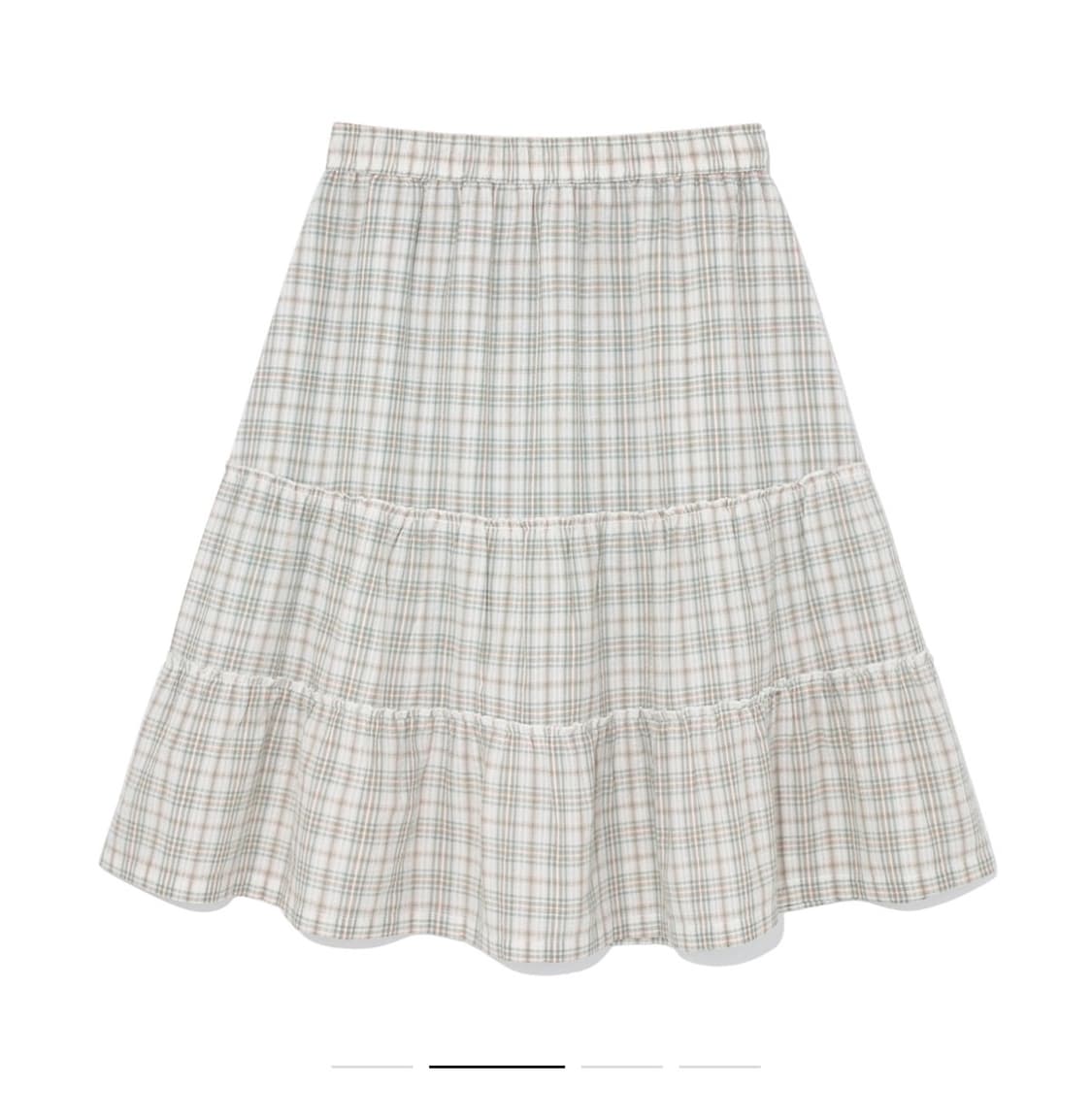 TCM frill pocket check skirt (green)  상품이미지2
