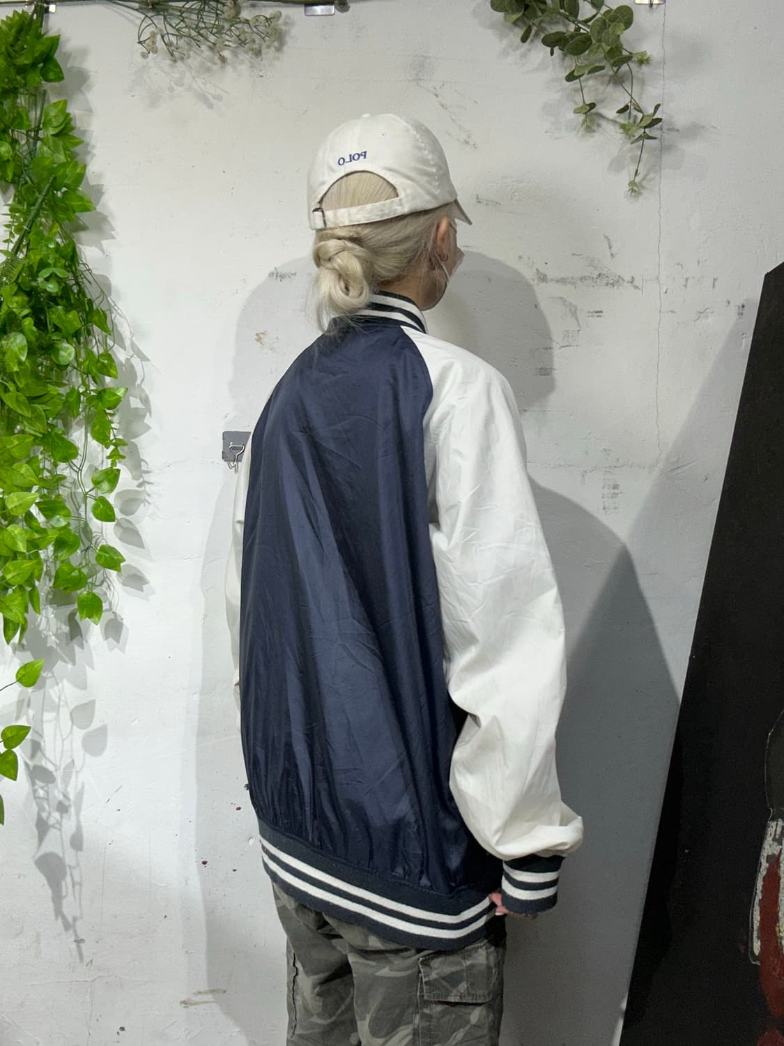 디키즈 네이비 화이트 올드스쿨 로고 코치 자켓 바람막이 배색 잠바 XL 상품이미지3