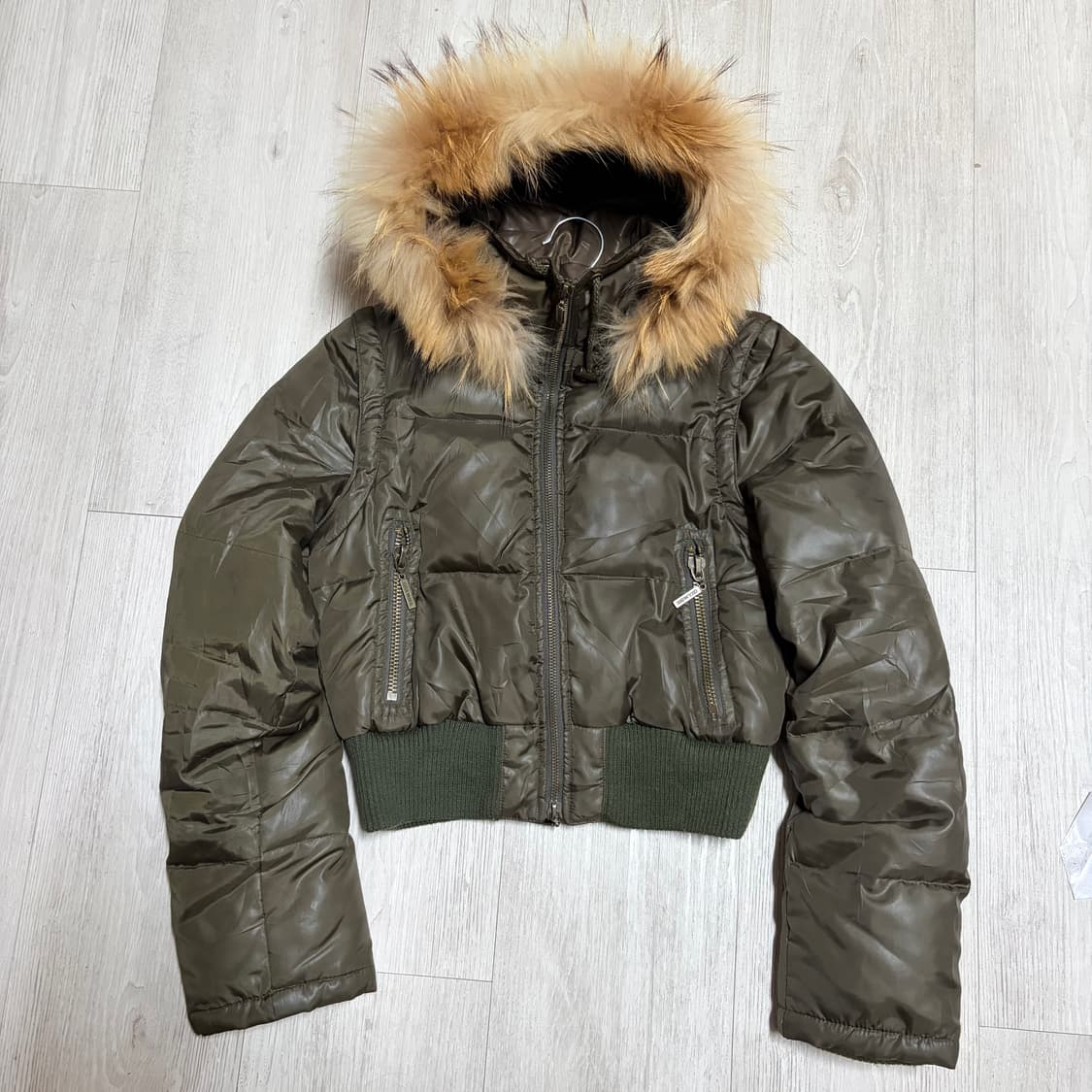 세실맥비 패딩 카키브라운 레이어룸 빈티지 패쪼 패당조끼 상품이미지1