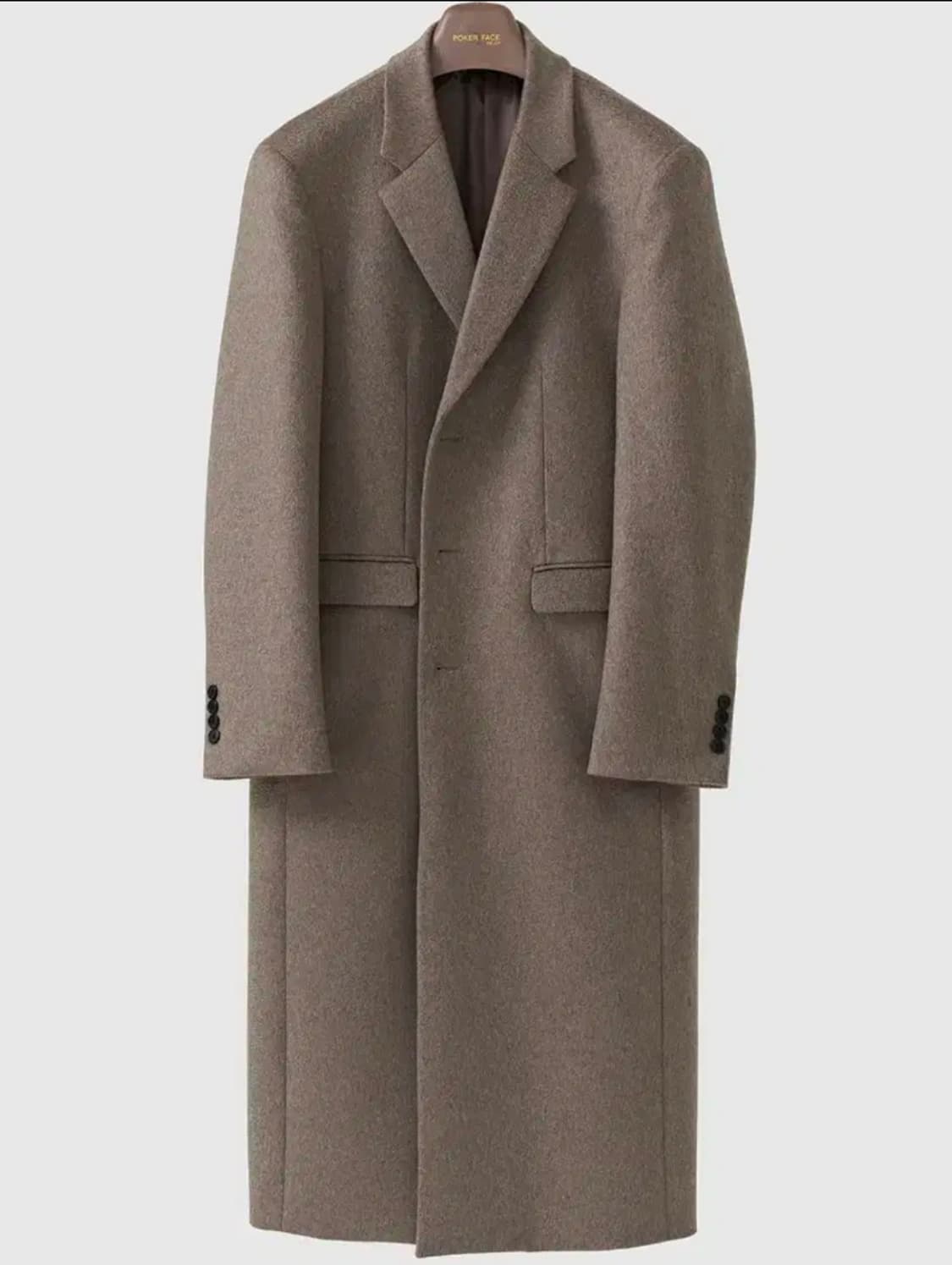 포커페이스 오트밀 싱글코트 48사이즈 캐시미어100% 닥터코트 상품이미지5