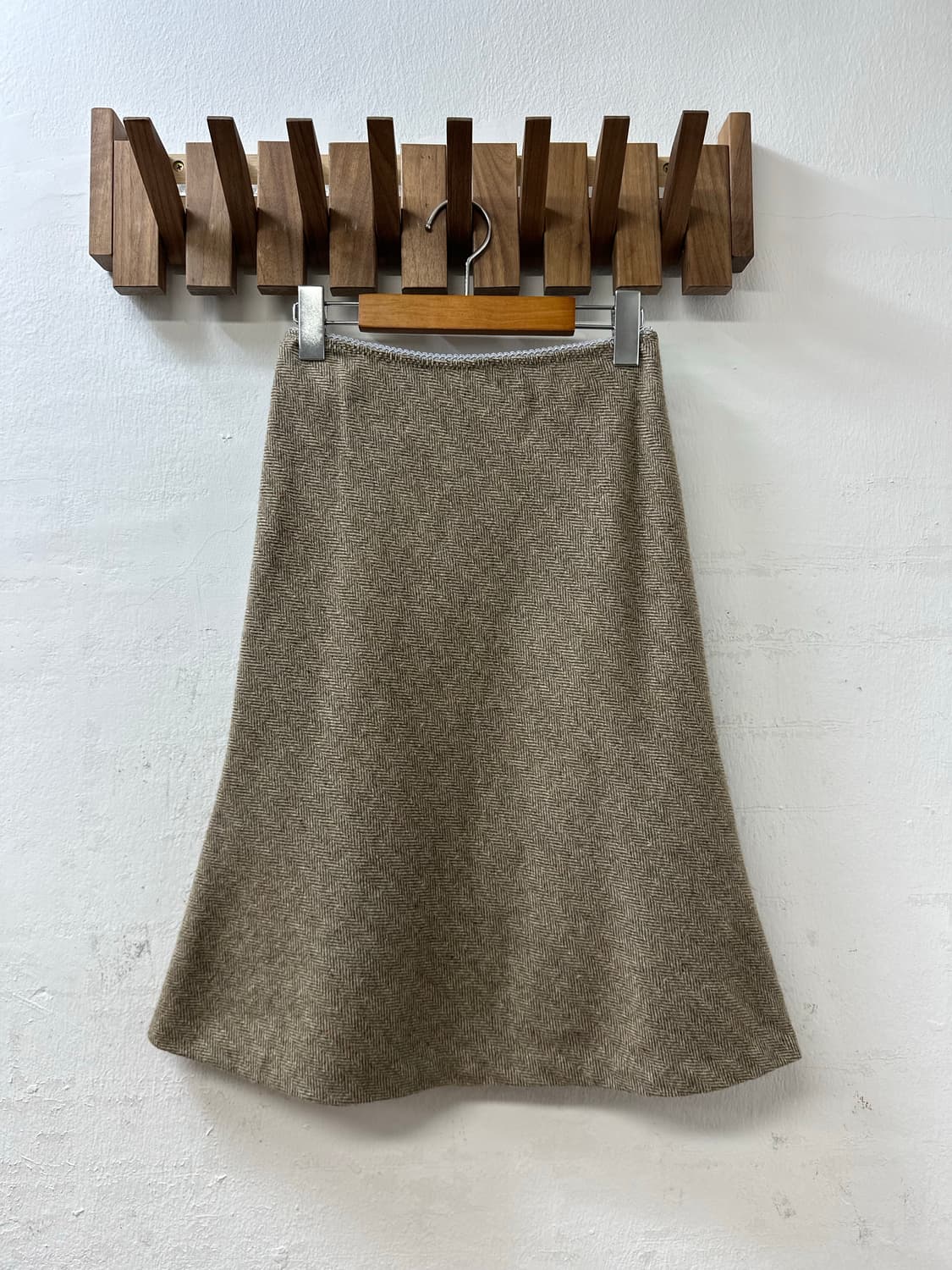 일본빈티지 헤링본 울 스커트 상품이미지3