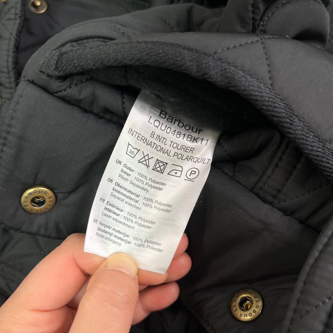 W 95 바버 인터네셔널 퀄팅 벨티드자켓 상품이미지5