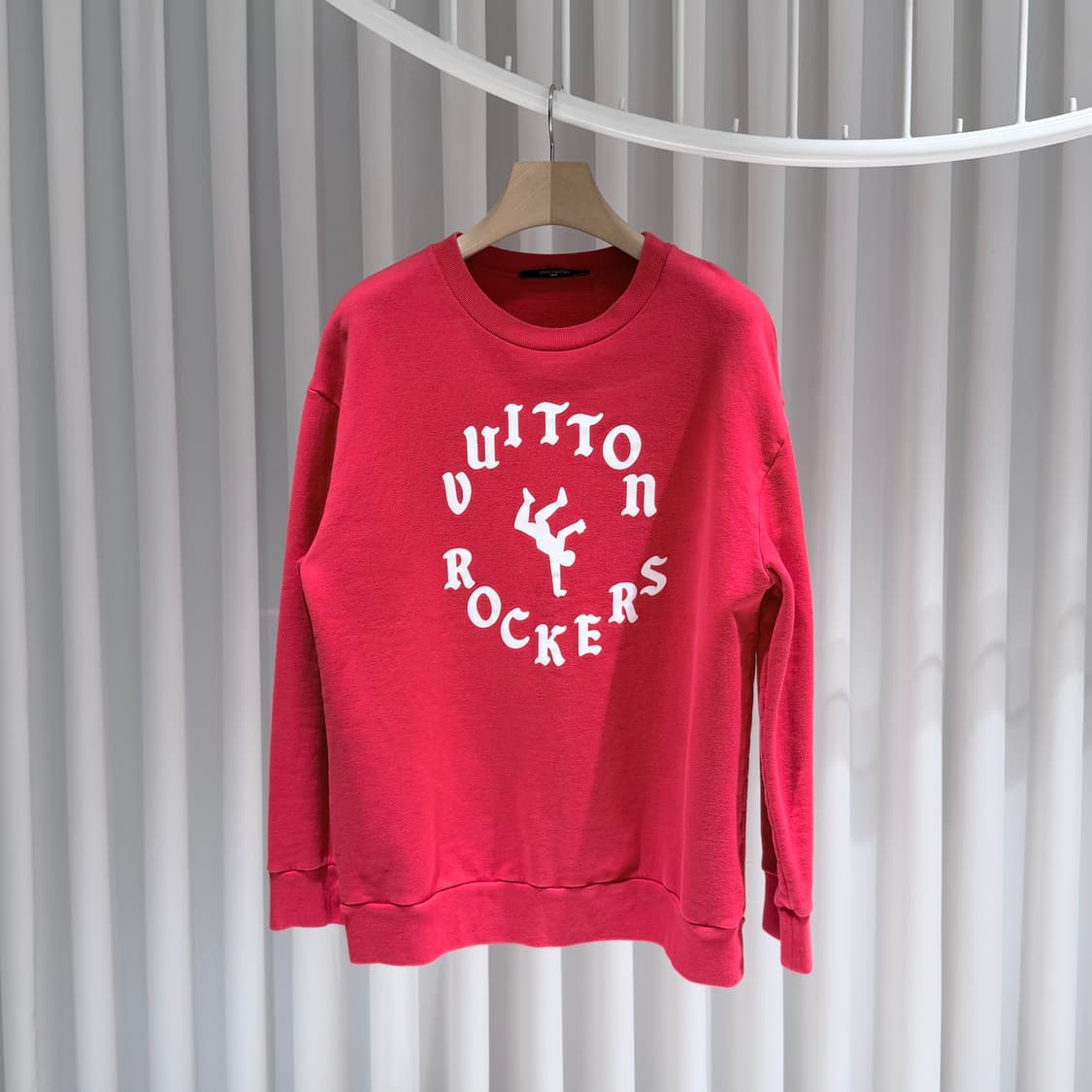 (S/XL) / 루이비통 락커스 크루넥 맨투맨 티셔츠 레드 상품이미지1