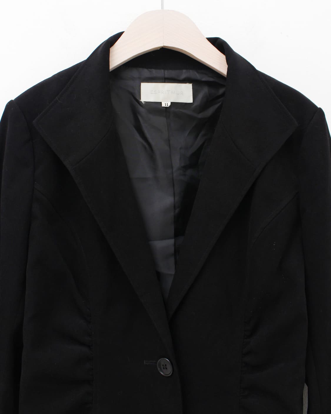 일본 빈티지 셔링 블랙 정장 자켓 스커트 셋업 세트 상품이미지3