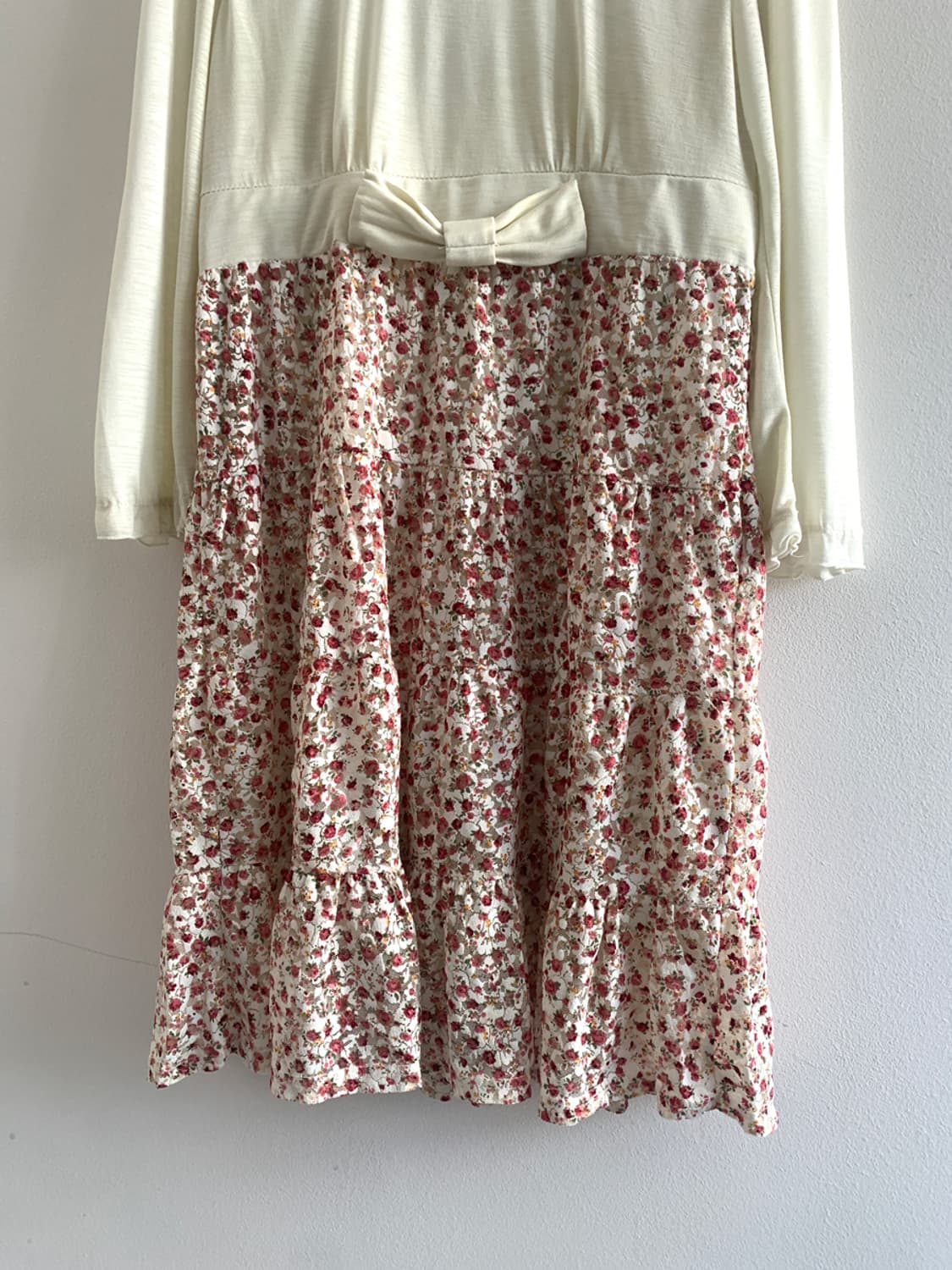 Floret lace u neck ribbon dress 상품이미지3