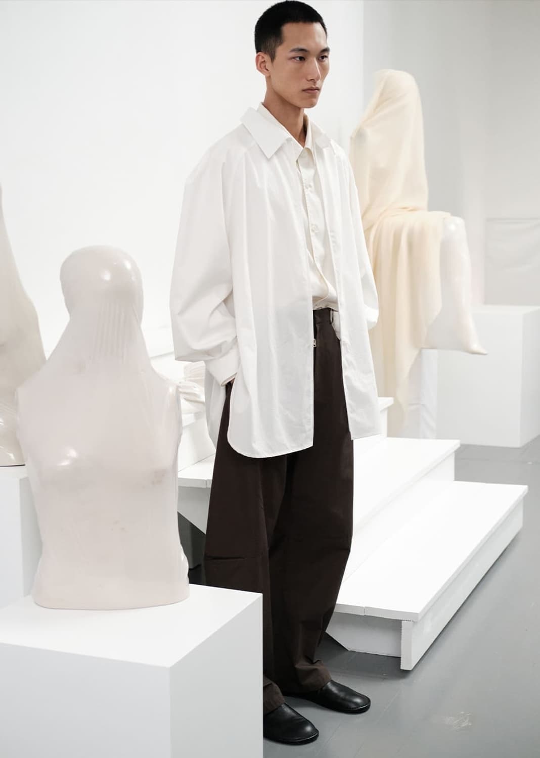 아모멘토 OVERSIZED SHIRTS 레글런 집업 셔츠 상품이미지6