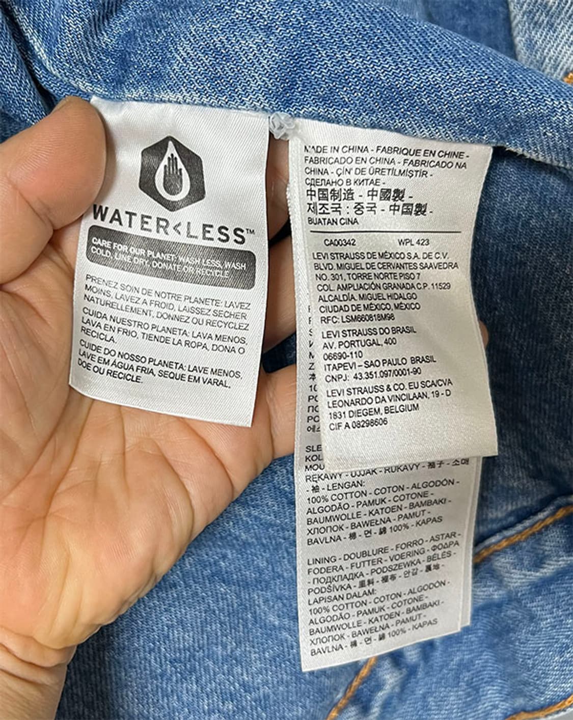 리바이스 셰르파 데님자켓 캐주얼 빅E 뽀글이 95-100 상품이미지5