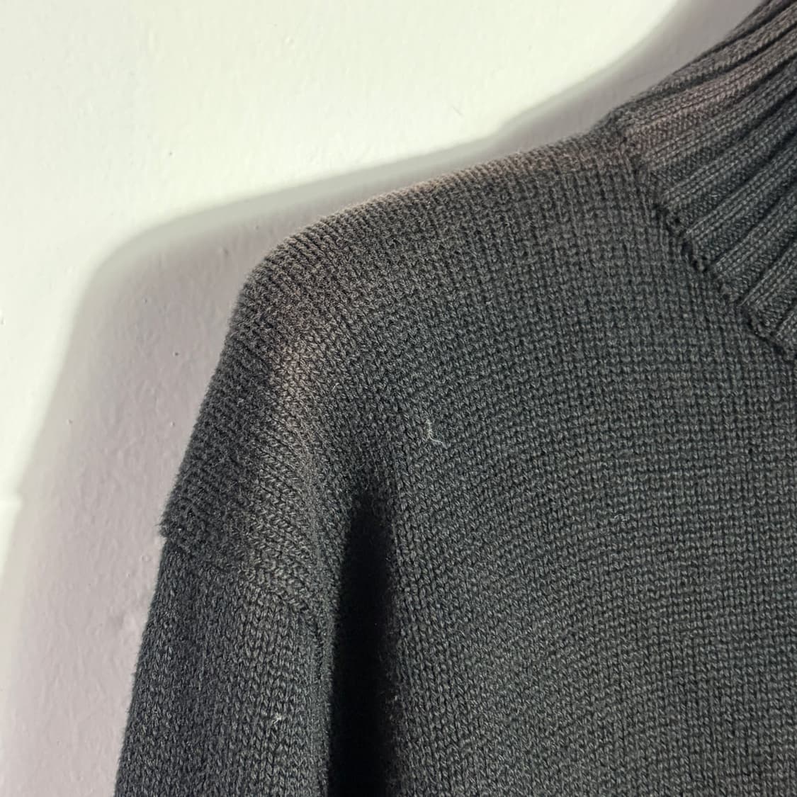 폴로 블랙 니트 집업 (무료배송) 상품이미지3