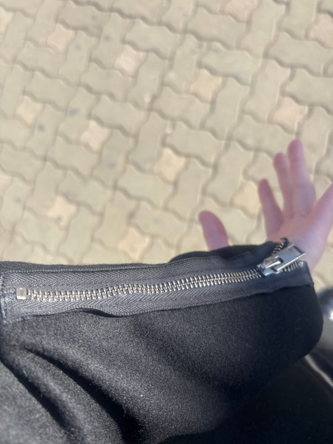 올세인츠 하이넥 사선 지퍼 라이더 코트 상품이미지5