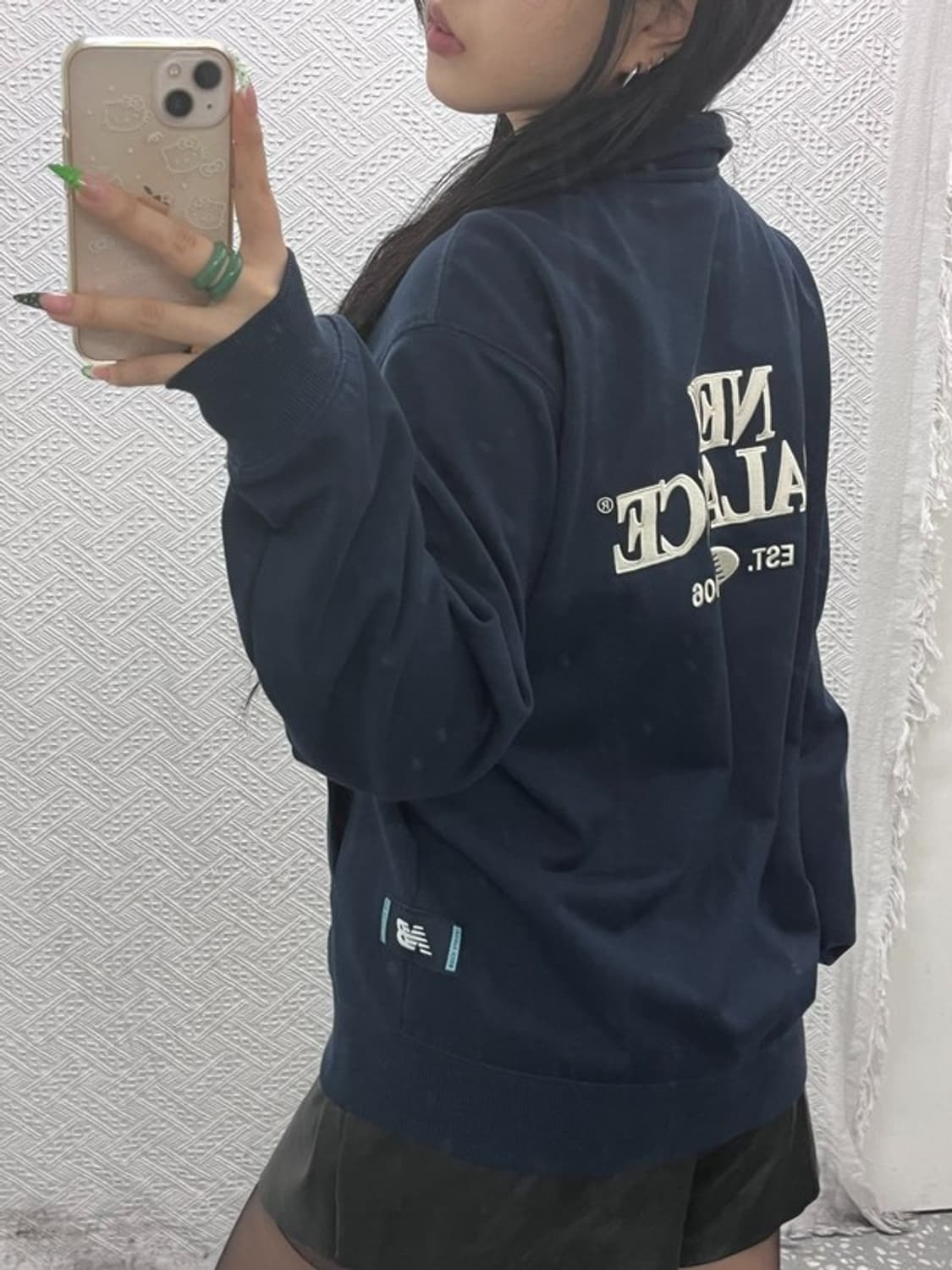 뉴발란스 올드스쿨 백로고 반집업 맨투맨 M C09301 상품이미지2