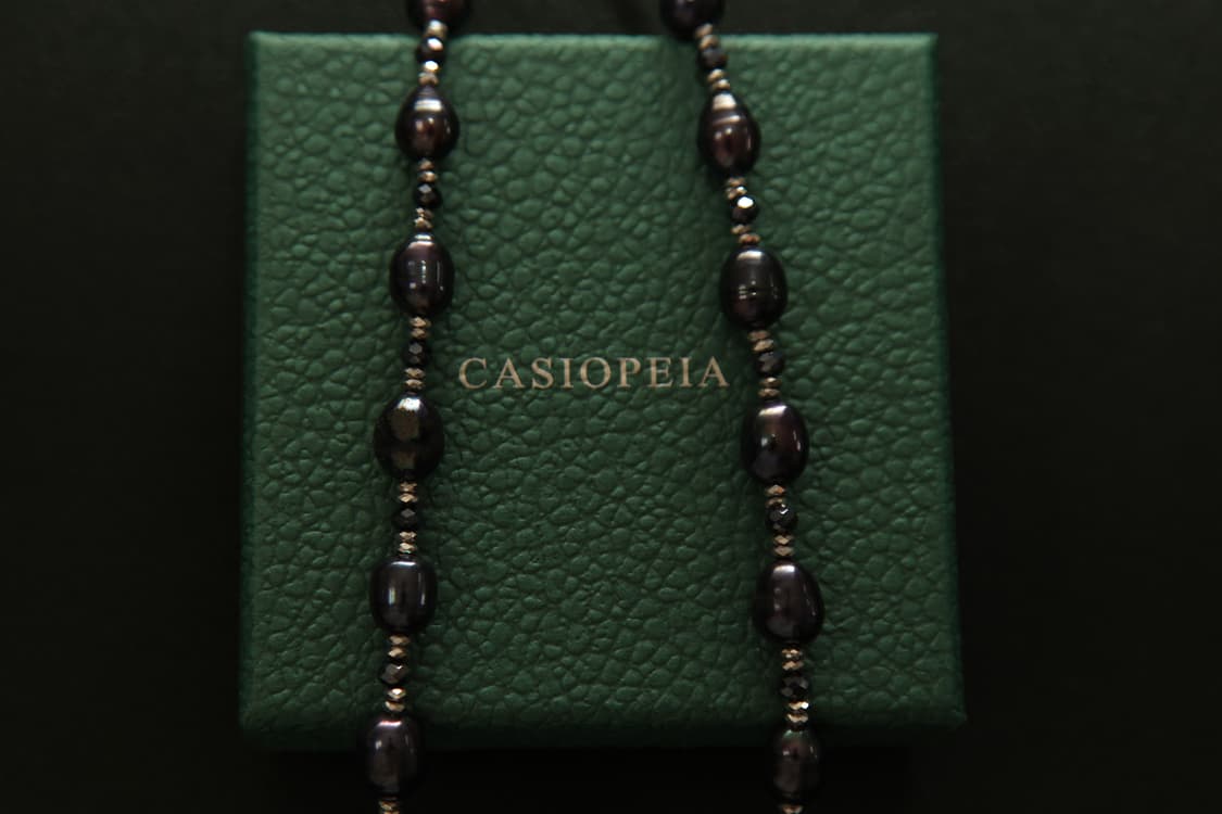 CASIOPEIA #046 Black Pearl Navy Necklace 상품이미지3