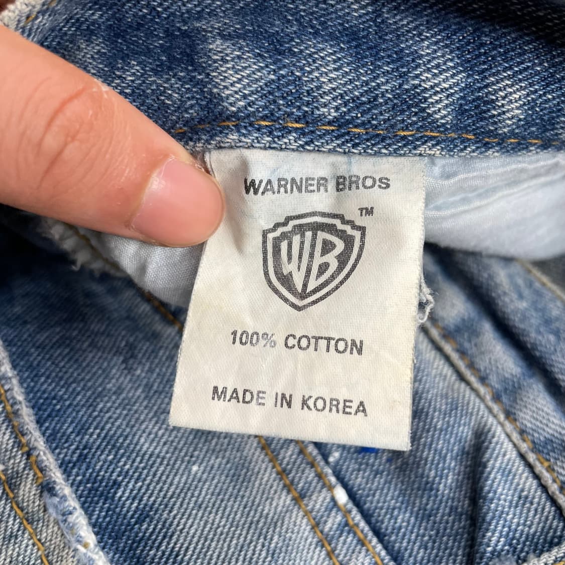 2000s 루니툰즈 엠브로이드 데님 반바지 상품이미지8
