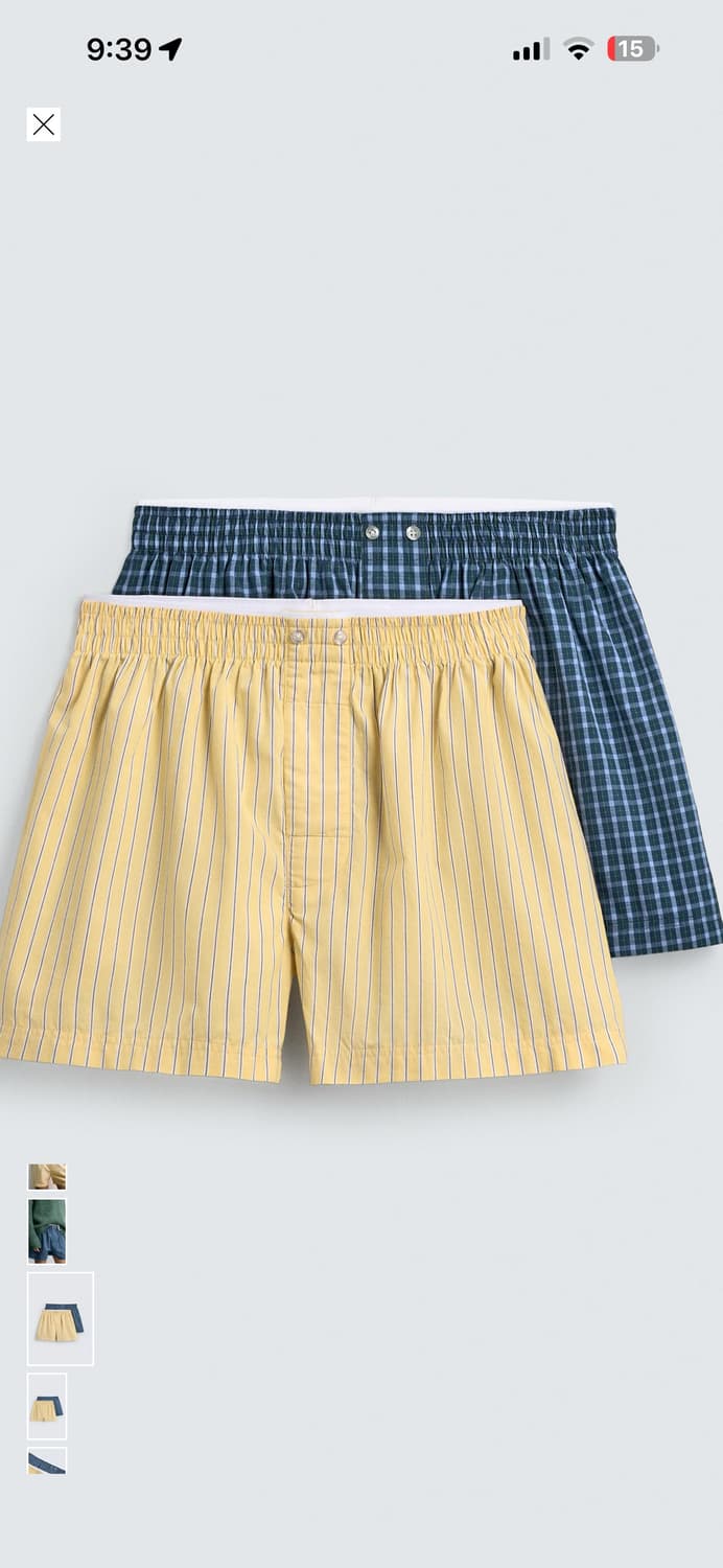 [XL kr 34] ZARA 콤비 포플린 박서 브리프 2팩 상품이미지1