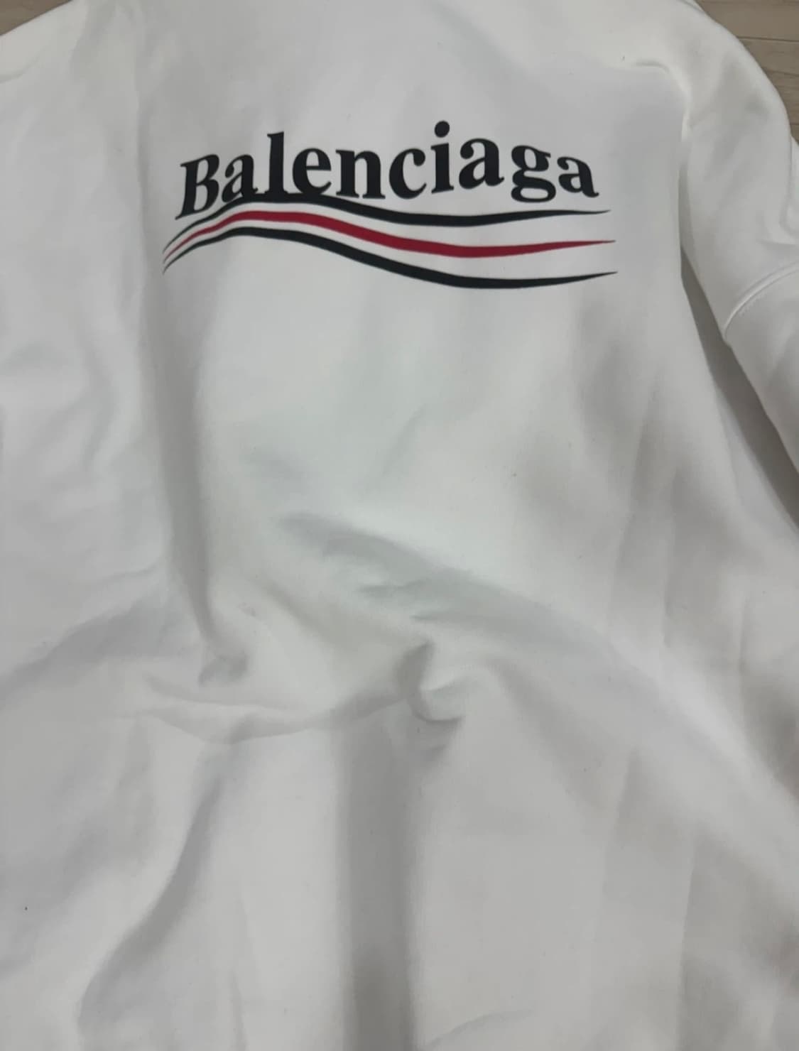 발렌시아가 웨이브 로고 후드티 XS 상품이미지1