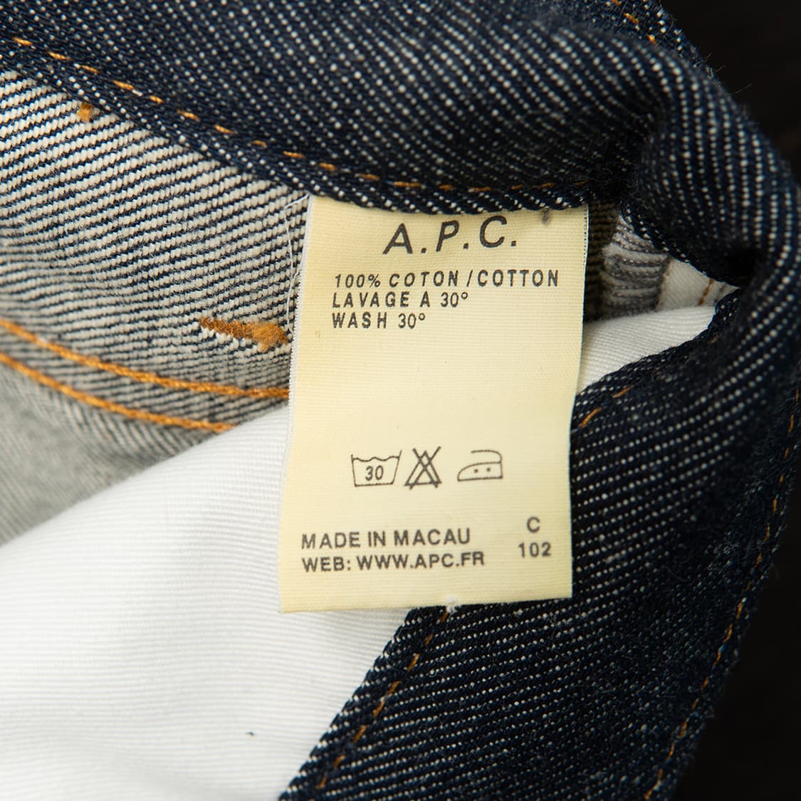[29] 00s APC 아페쎄 쁘띠 스탠다드 셀비지 데님팬츠  상품이미지9