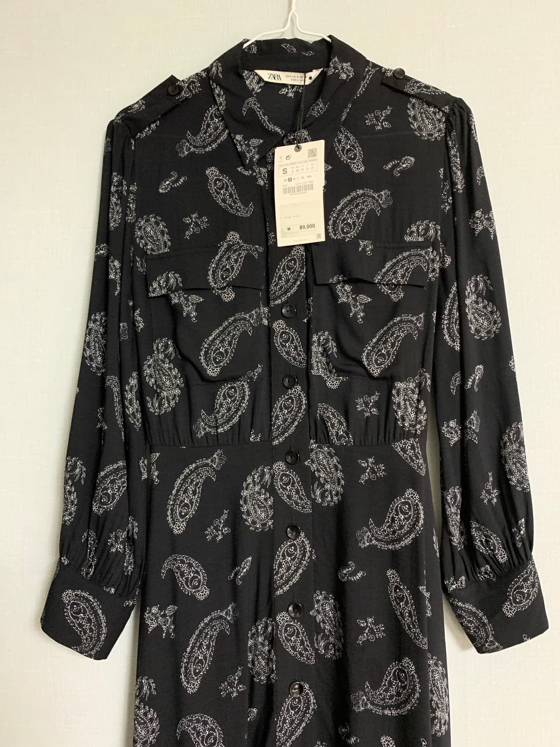 ZARA 블랙 프린트 롱원피스_S사이즈(새 제품) 상품이미지8