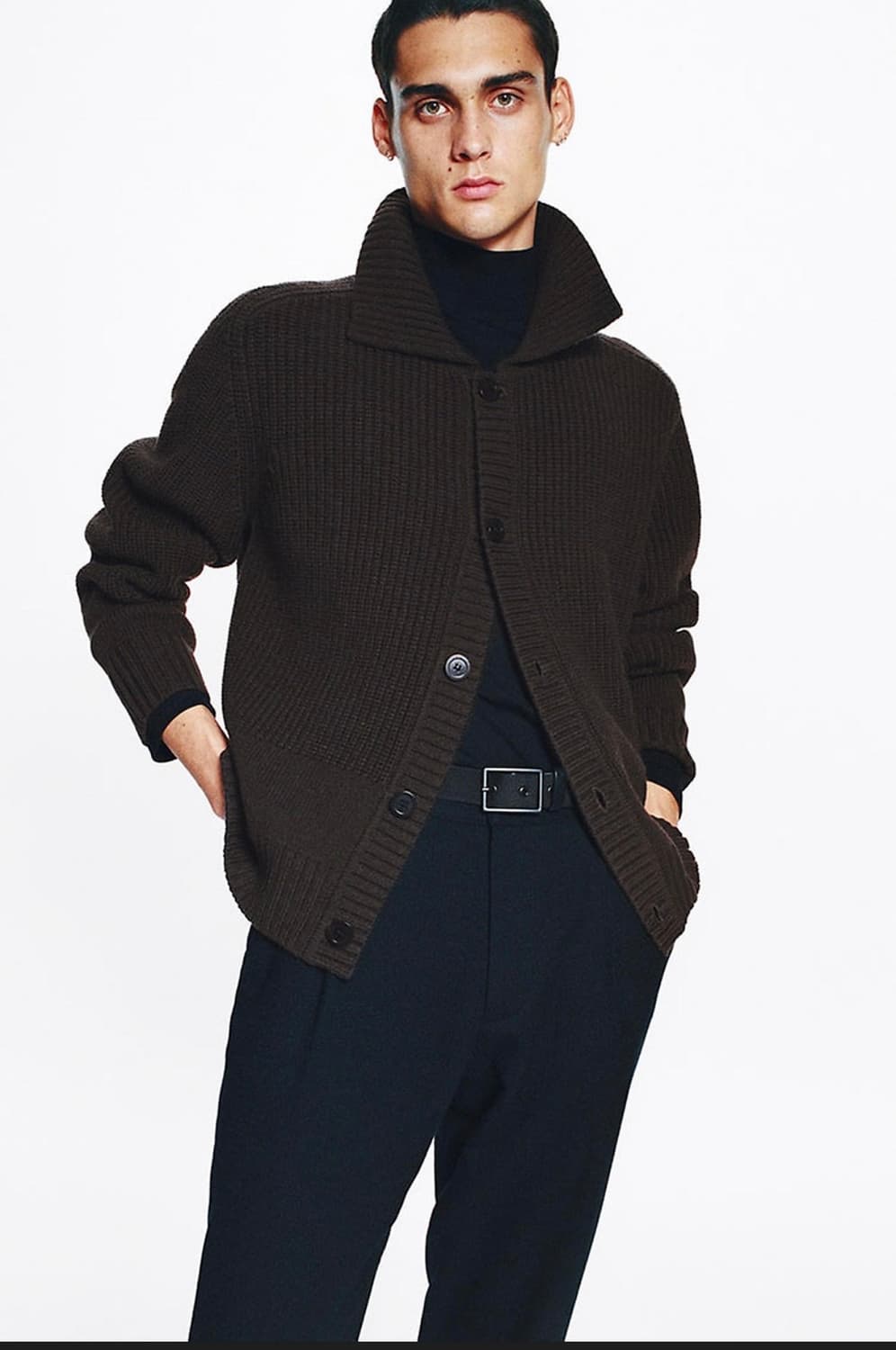 코스 리브드 니트 울 가디건 M 상품이미지5