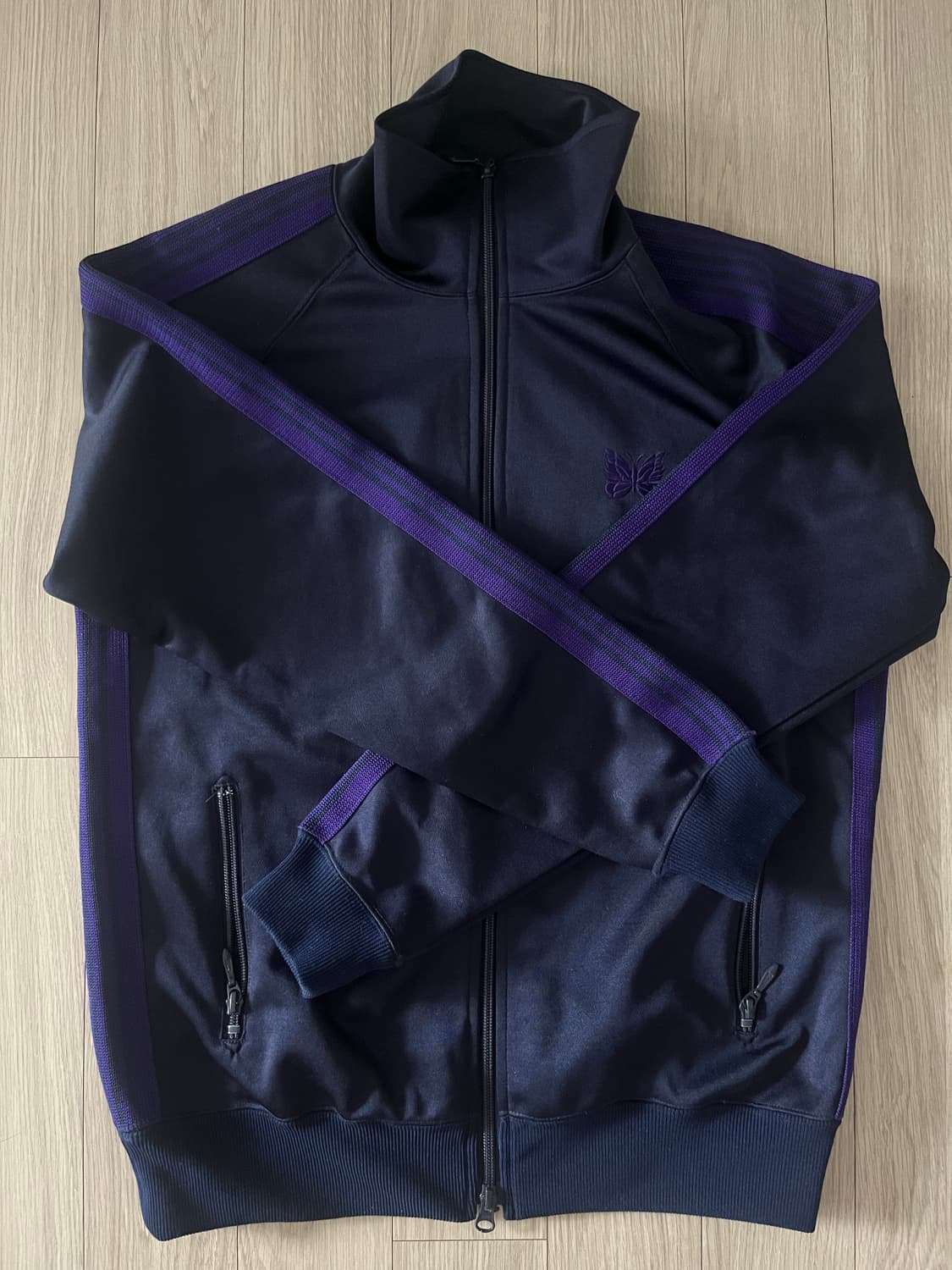 니들스 트랙자켓 s 네이비(블랙) 퍼플 상품이미지1