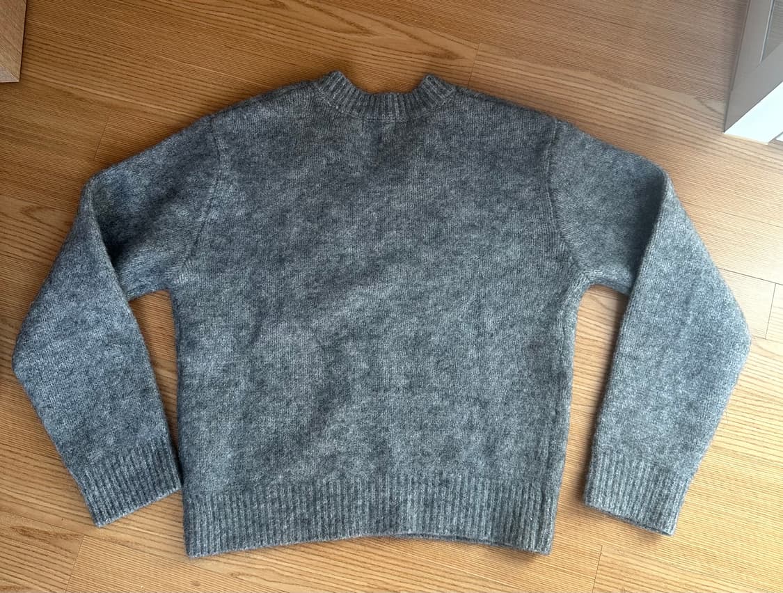 SATUR 에센 투 톤 모헤어 블렌드 니트 멜란지 그레이 WM 상품이미지3