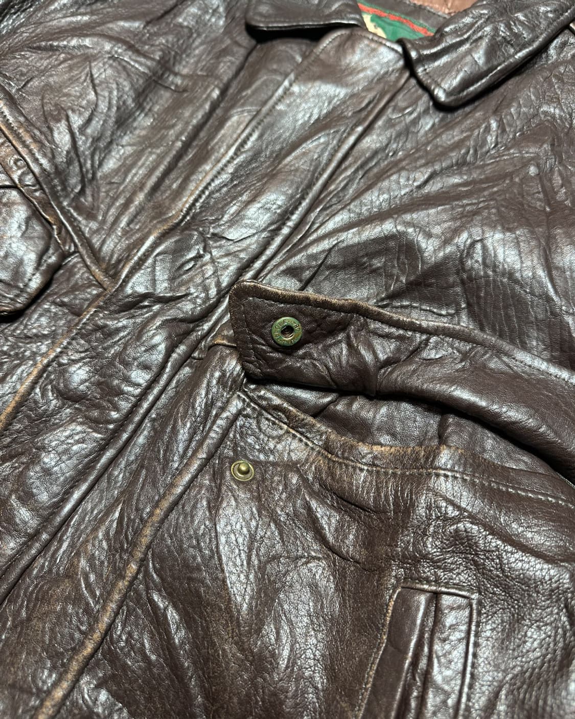 Field&Stream 헤비 리얼 레더 A-2 플라이트 자켓 상품이미지5