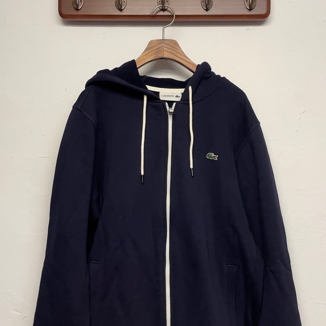 라코스테 헤비웨이트 코튼 후드 집업 자켓 상품이미지3