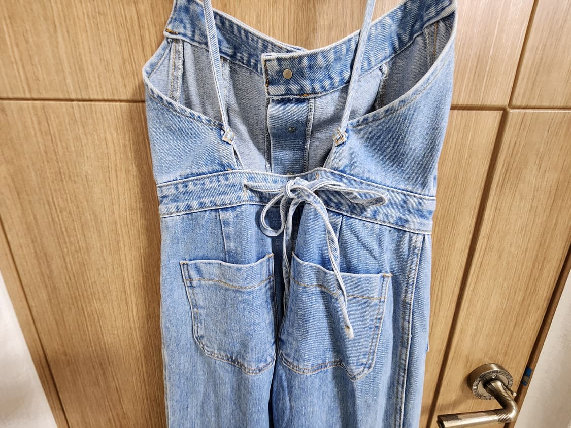 (XS)여성 STANDING 데님 오버롤 점프수트 상품이미지4