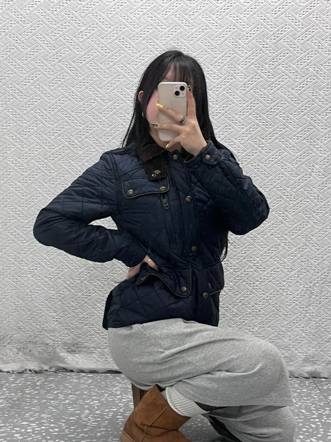 폴로 랄프로렌 캐주얼 코듀로이 카라 퀄팅 자켓 S C07416 상품이미지1