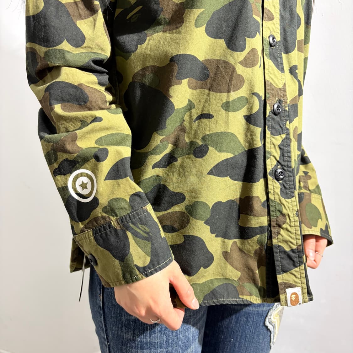 베이프 카모 샤크 후드 셔츠 자켓 상품이미지4