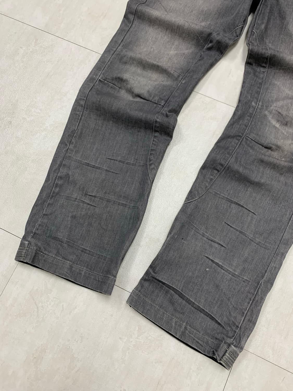 흑청 데님 스트라이트 팬츠 #384 상품이미지3