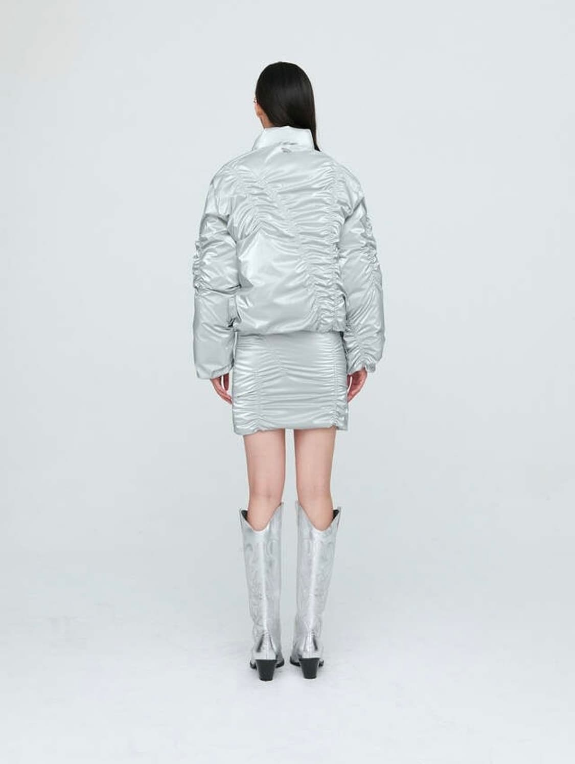 나체 리버시블 패딩 실버 상품이미지2