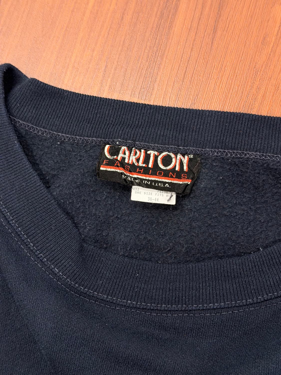 90s Carlton 빈티지 플레인 스웻 셔츠 (made in USA) 상품이미지7