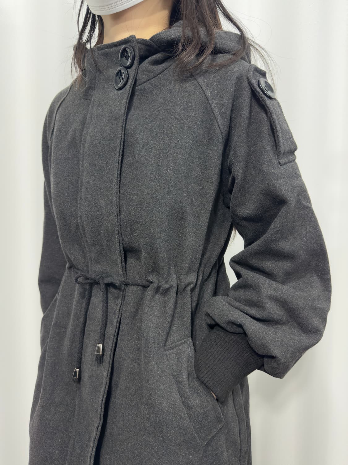 meikalu button hood wool coat 상품이미지5